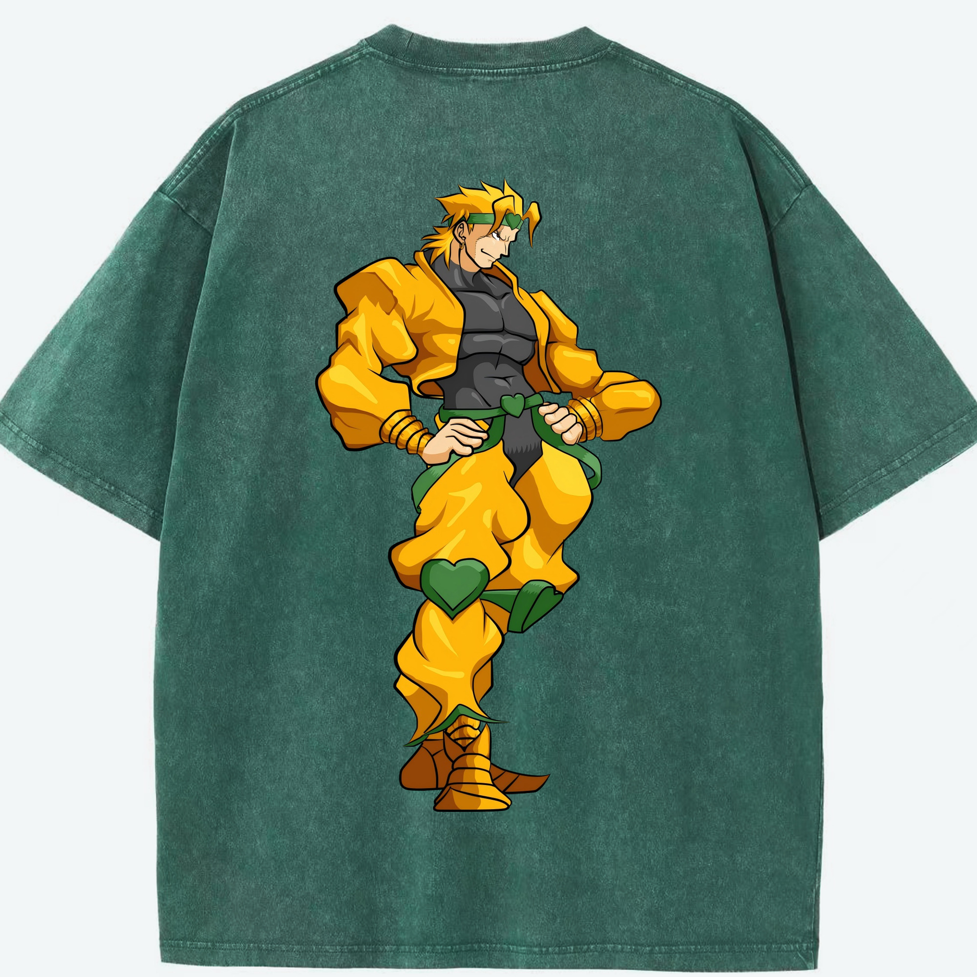 （画像用） ジョジョの奇妙な冒険 ディオ?ブランドー JoJo's Bizarre Adventure Dio Brando 綿100% ヴィンテージ風 半袖Tシャツ（背面プリント）